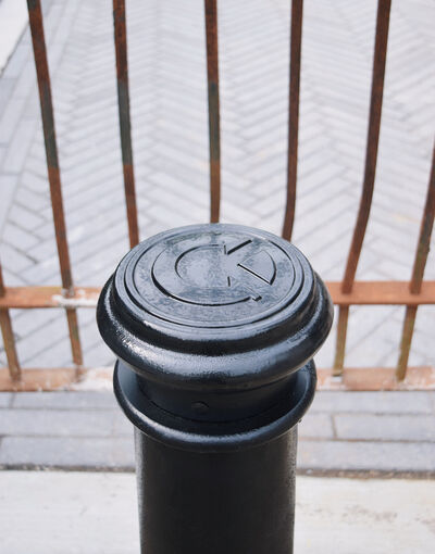 Custom Logo on a Decorative Bollard