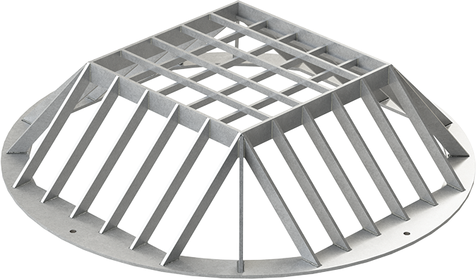 Round Galvanized Steel Top Mount Grate