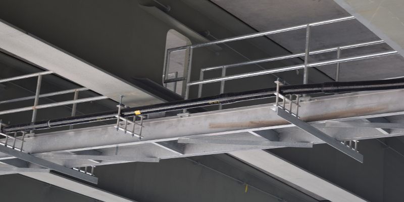 Walkway Under Bridge Support